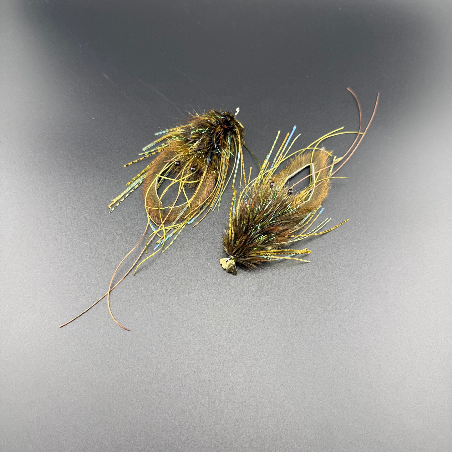 Realistic Feather Craw in Olive / Gold Tail - Brandon Reaser