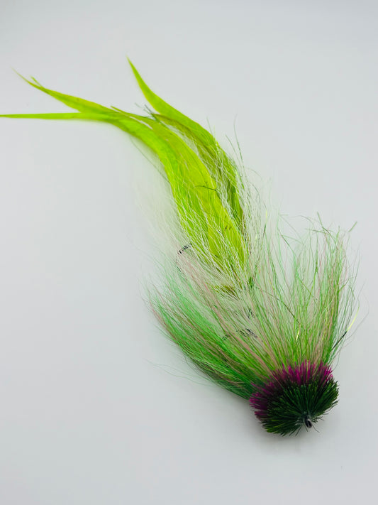 Double Buford in Green / Purple - Lacquerhed Flies