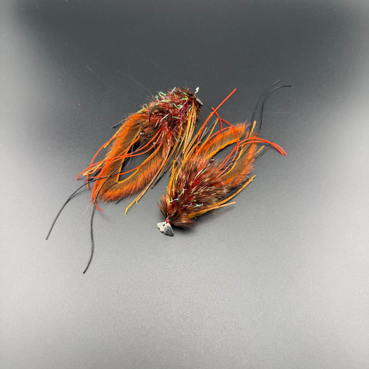Realistic Feather Craw in Craw Red / Silver Tail - Brandon Reaser