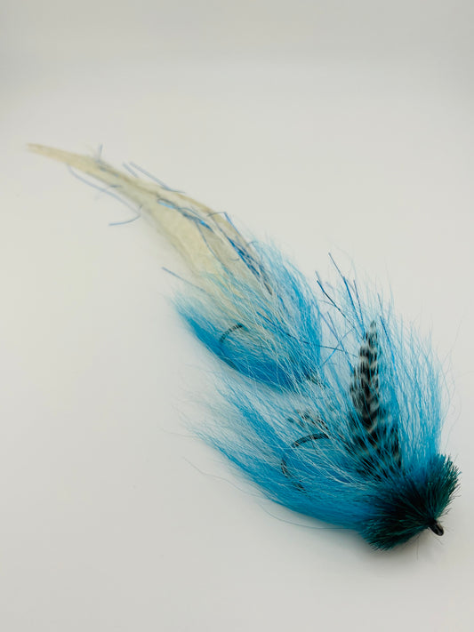 Double Buford in Kingfisher Blue- Lacquerhed Flies