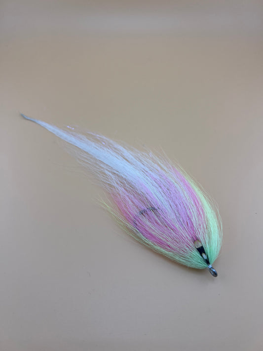 8" Hollow Fleye in Chartreuse / Pink - Fritz Miller