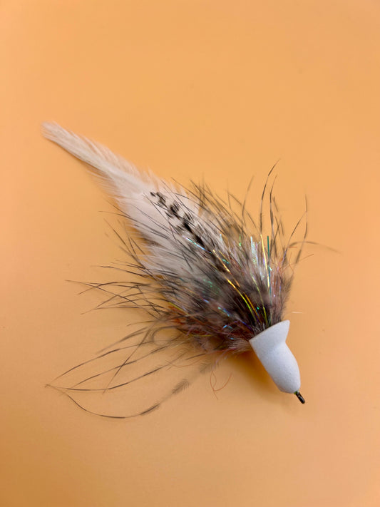 Finesse Swingin D in Grizzly / White - SWVA Fly Tying